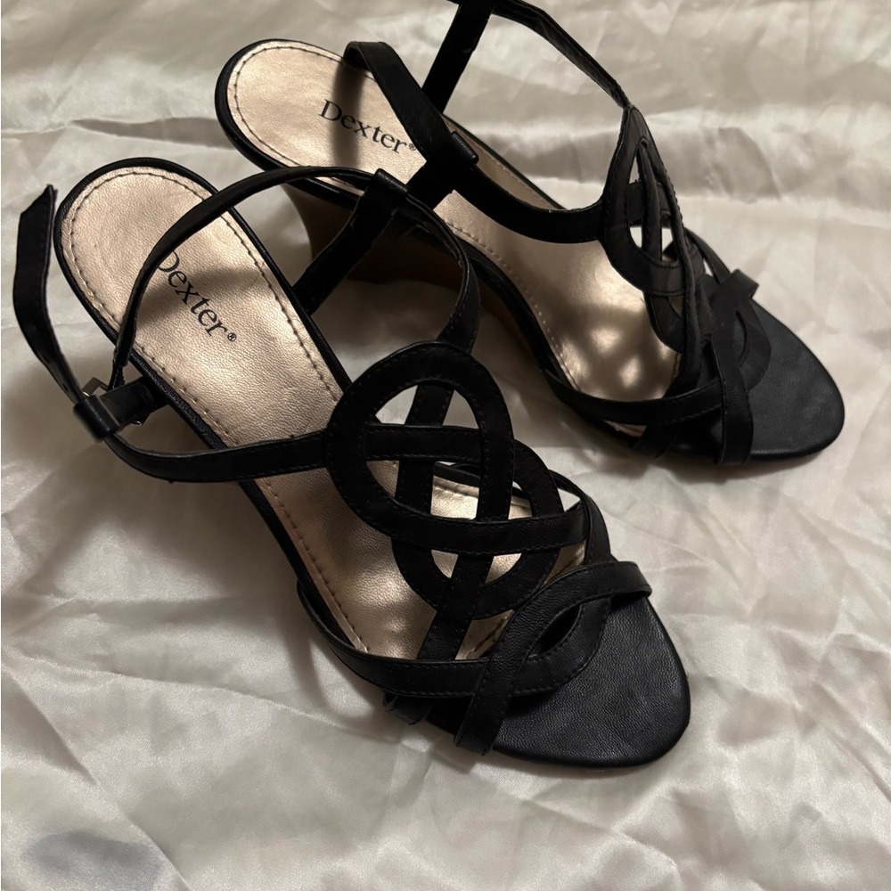 Dexter Women's Black Strappy Heels